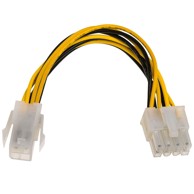 AKYGA Produžni kabel za napajanje matične ploče AK-CA-10, EPS 8-pin na P4 4-pin, 15 cm