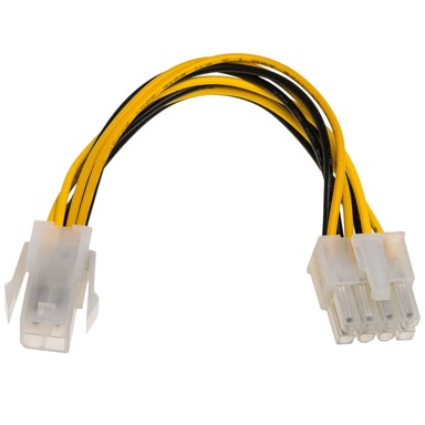 AKYGA Produžni kabel za napajanje matične ploče AK-CA-10, EPS 8-pin na P4 4-pin, 15 cm