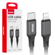 AMIO Kabel USB-C u Lightning, 20W, 100 cm