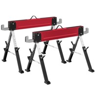 HOMESTAR Set nosača za pilu, 2 kom, 116 x 64 x 64–81 cm, crveni