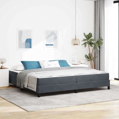 Boxspring krevet s madracem, 200x200 cm, sivi