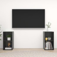 TV ormarići 2 kom visoki sjaj sivi 72 x 35 x 36,5 cm od iverice