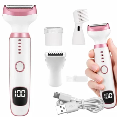 VERK Epilator za žene 27702, 5u1, LCD zaslon, bežični USB trimer i brijač