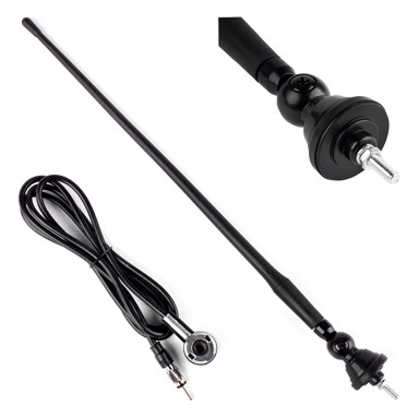 AMIO Auto antena gumena 34 cm 5 mm adapter ANT02