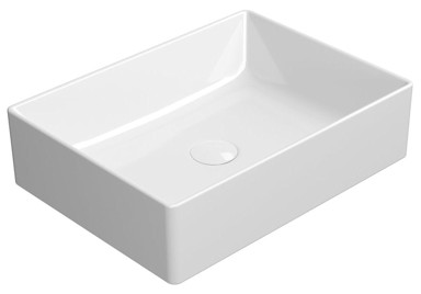 GSI KUBE X Umivaonik, 60x37 cm, bez otvora, keramika, bijela mat