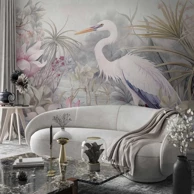 Tapeta Heron wading in a pond, 400x280 cm, premium