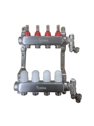 TERMA Podno razdjelnik Plus, s mjeračima protoka, 4 kruga