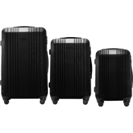 WINGS Set kofera KESTREL, 3 kom (L, M, S), ABS+, crna