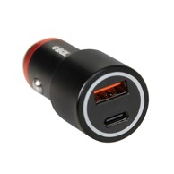 I-BOX Auto punjač C-20 USB-C+A, crni