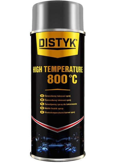 DISTYK Sprej za visoke temperature +800 °C, srebrni