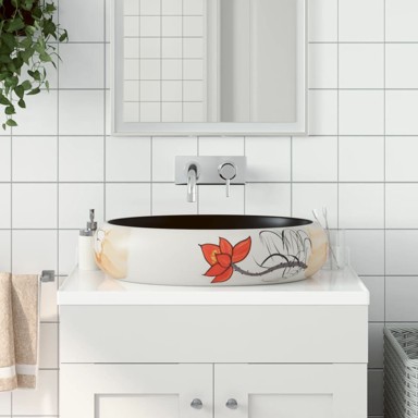 Nadgradni umivaonik raznobojni ovalni 59x40x15 cm keramički