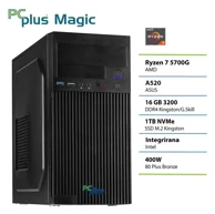 PCPLUS Stolno računalo Magic / AMD Ryzen 7-5700G, 16GB, 1TB SSD, Radeon Graphics, bez OS-a, crna