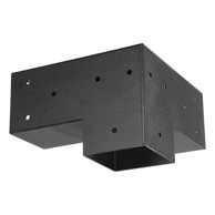VEVOR Set nosača pergole, trostruki kutni nosač, 92x92 mm, crni
