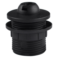 Grlo E27 luster s obodom za navoj M10x1 T180, crno