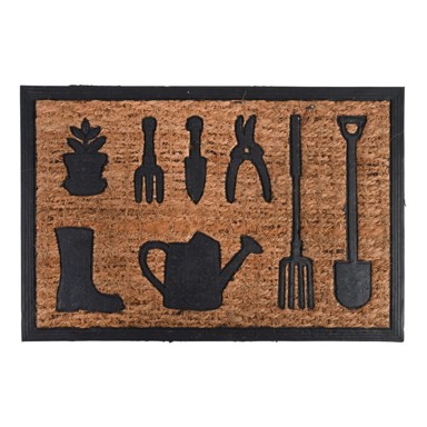 ESSCHERT DESIGN otirač od kokosovih vlakana s Gardener dizajnom vrtnog alata, 40,3 x 60,8 cm