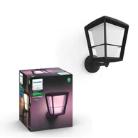 PHILIPS Hue zidna svjetiljka Econic, IP44, crna