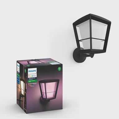 PHILIPS Hue zidna svjetiljka Econic, IP44, crna