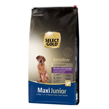 SELECT GOLD Hrana za pse Sensitive Junior Maxi janjetina, losos i krumpir 12 kg