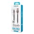 FOREVER Pleteni USB-A – USB-C kabel Tornado, 1 m, 3 A, crni