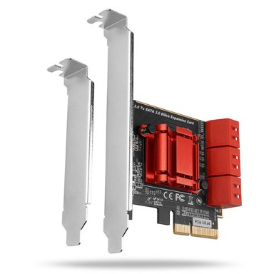 AXAGON PCIe kontroler PCES-SA6, 6x unutarnji SATA 6G port, LP, PCES-SA6
