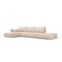 MAZZINI SOFAS Bež kutna garnitura (lijevi kut) Vanda, 364x171x85 cm