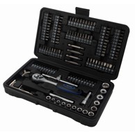 LUX TOOLS Set nasadnih ključeva i bitova 130/1, sivi