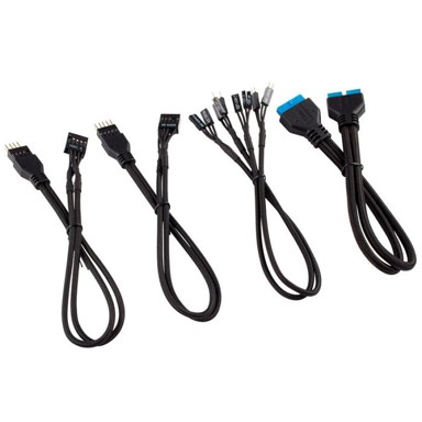 CORSAIR Kabel EPS12V ATX12V Premium Sleeved, 2 komada (Gen 4), crveni/crni CP-8920240