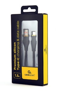 GEMBIRD USB kabel CC-USB2S-AMCM-1.5M-BK, USB A na USB C, 1.5 m, 2.1 A, 480 Mbps, crna