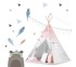 NUKIDO Šator za djecu Teepee, sa svjetlima, rozi