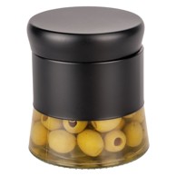 WENKO Staklena posuda za namirnice za čuvanje hrane Black Outdoor Kitchen Boga 