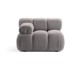 MICADONI HOME Svijetlo siva modularna sjedeća garnitura od bouclé tkanine (s lijevim kutom) Bellis, 94x94x70,05 cm