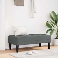 Klupa, 113x57x39 cm, tkanina, siva
