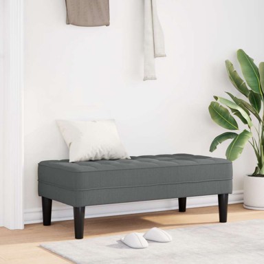 Klupa, 113x57x39 cm, tkanina, siva