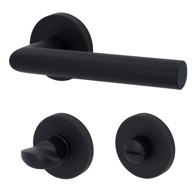 GAR. MOSKAU II Kvaka za vrata, rozeta WC, mat crna