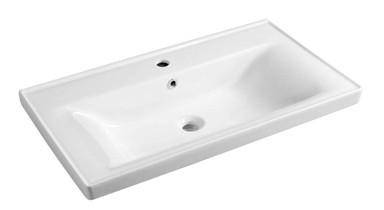 AQUALINE SAVA Umivaonik, 80x46 cm, pravokutni, ugradbeni, keramika, bijela