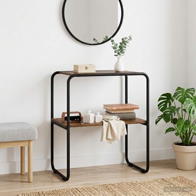 Konzolni stol, 80 x 42,5 x 70 cm, dimljeni hrast
