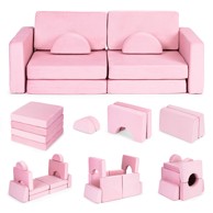 ECOTOYS DIY modularna fotelja, 10 jastuka, roza