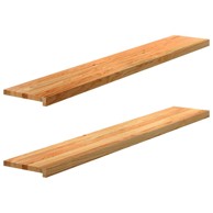 Prozorske klupice 2 kom svijetlosmeđe 160x25x2 cm masivne hrast