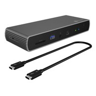 ICYBOX Docking stanica IB-DK8801-TB4, Thunderbolt 4, 2x Thunderbolt 4, 4x USB-A, 1x SD, sivi