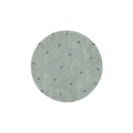 LORENA CANALS Svijetlo zeleni periv/ručno rađen pamučan dječji tepih ø140 cm Round Dot Blue Sage 