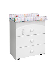 BAMBINO Stol za previjanje Lolek, bijeli