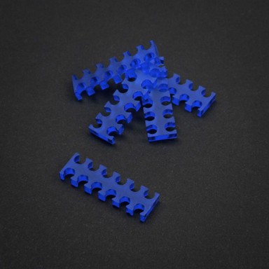 KING MOD SERVICE Organizator kablova 12-slot 3mm, mali, plavi, set od 5, ZUUV-111