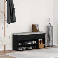 Klupa za cipele, crni hrast 102x30,5x45 cm izrađeno drvo