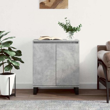 Komoda od konstruiranog drva, 60 x 35 x 70 cm, beton siva