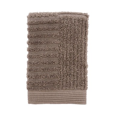 ZONE Smeđe-sivi pamučan ručnik od frotira 30x30 cm Classic