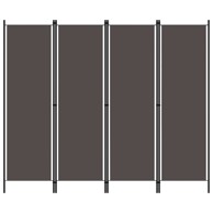 Sobna pregrada s 4 panela antracit 200 x 180 cm