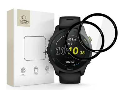 TECH-PROTECT Zaštitno staklo Glass Flex 2× za Garmin Forerunner 255 / 255 Music, crno