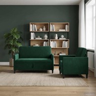 Set sofa s pohranom 2 kom od poliestera, tamnozeleni