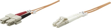 INTELLINET Optički kabel LC-SC M/M, OM1, 1 m, narančasti