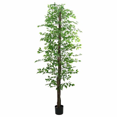 Umjetna biljka fikus, 1260 listova, 200 cm, zelena